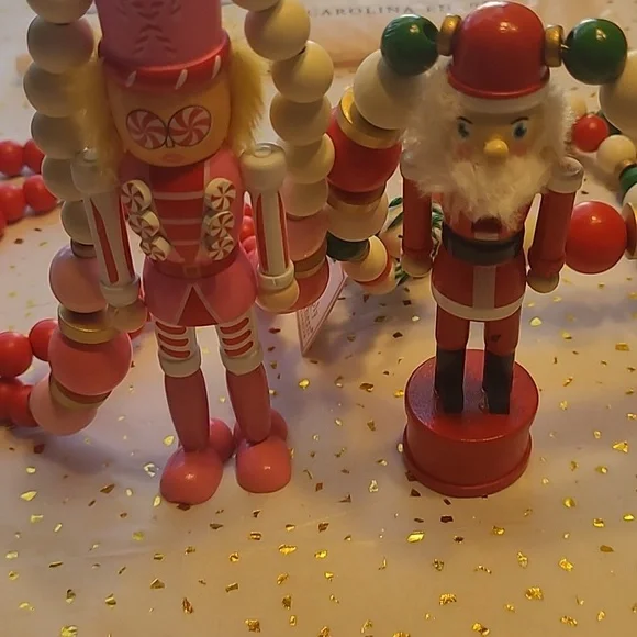NWT Simply Southern Pink and Red Nutcracker and Santa Necklace Set - Picture 5 of 5